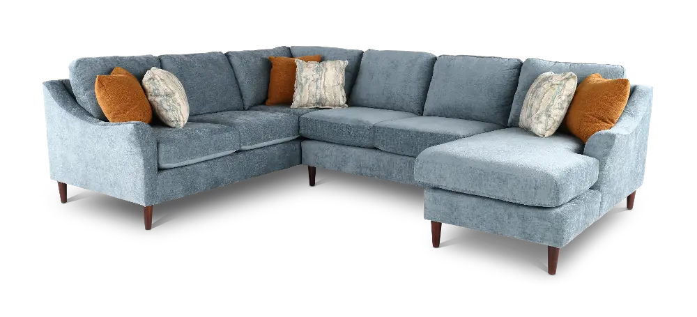 Kinley Blue 3 Piece Sectional-1