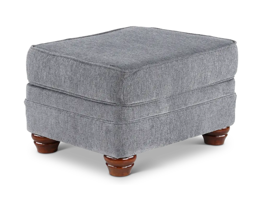 Wimbledon Pewter Gray Ottoman-1