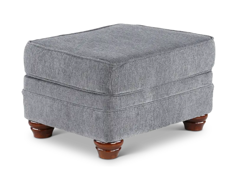 Wimbledon Pewter Gray Ottoman