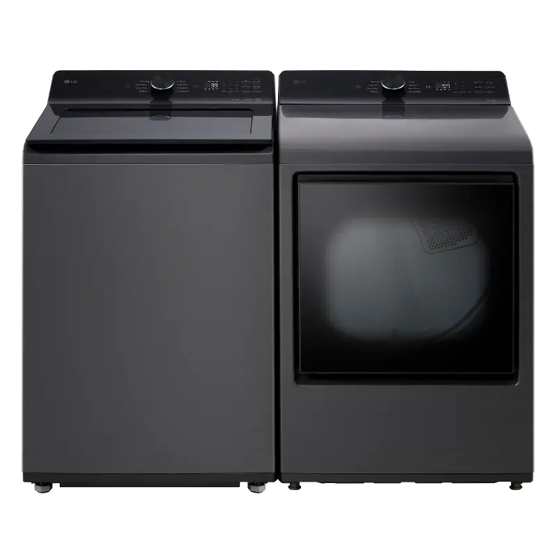 LG 8200 Gas Top Load Washer and Dryer Set - Black