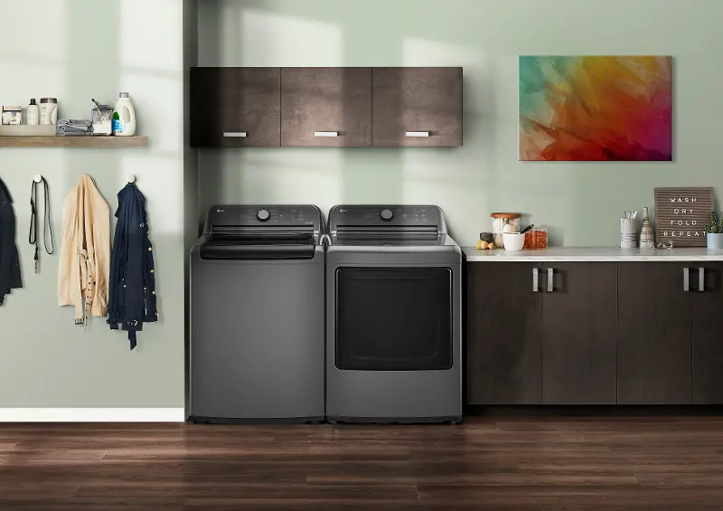 LG 6105 Gas Washer and Dryer Set - Monochrome Gray