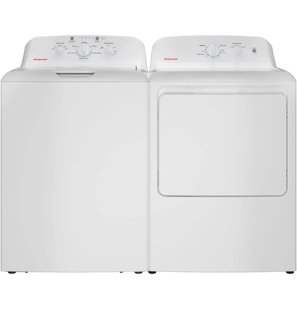 .HTP-W/W-265-ELE-PR Hotpoint 265 Electric Washer and Dryer Set - White-1