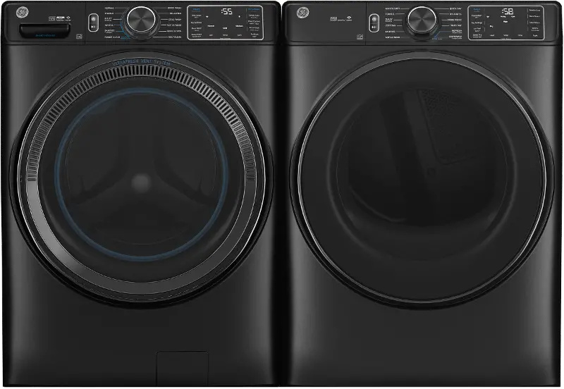 GE 655 Electric Washer and Dryer Set - Carbon Graphite