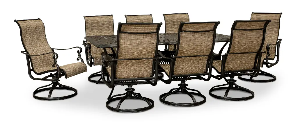 Montreal 9 Piece Swivel Outdoor Dining Set-1