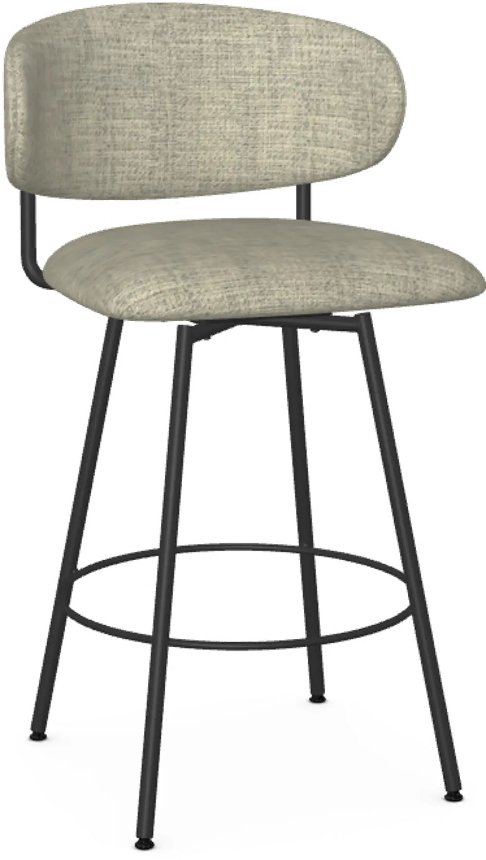 Wyatt Black and Gray Upholstered Counter Height Stool-1