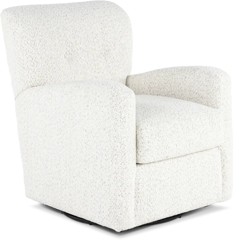 Spruce Off-White Swivel Accent Chair