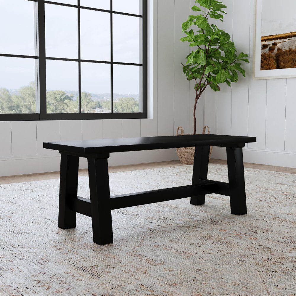 Trestle Black Dining Bench
