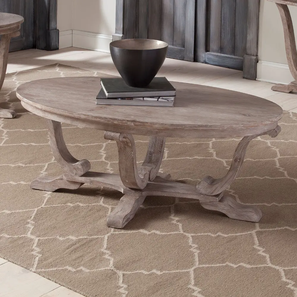 154-OT1010 Greystone Mill Oval Coffee Table-2