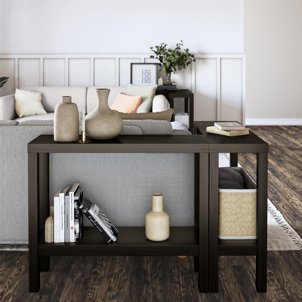Parsons Brown Sofa Table Set of Two