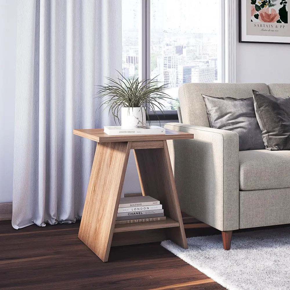 Danton Natural End Tables, Set of 2-1