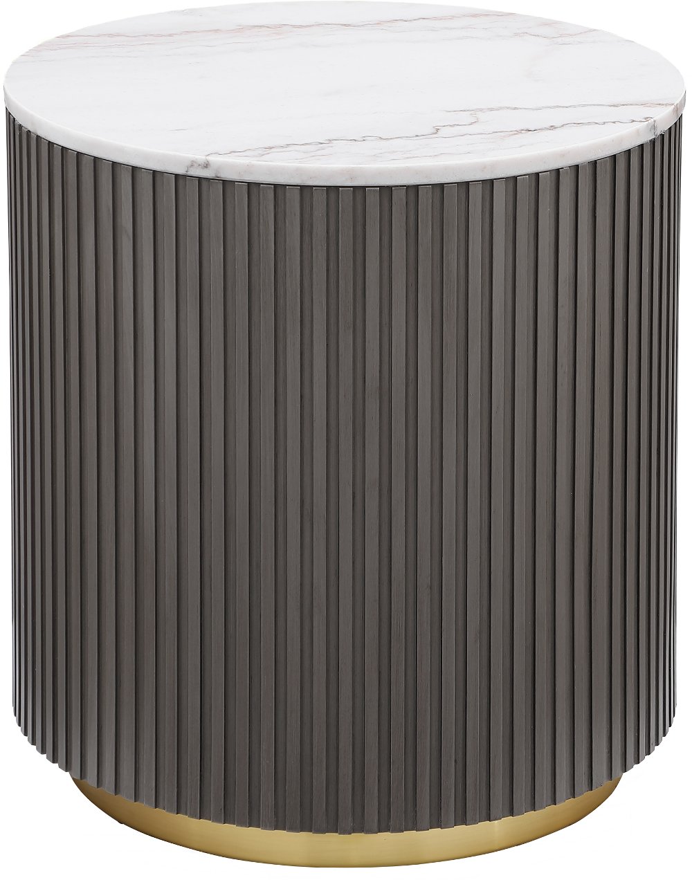 Janson Brown and White End Table