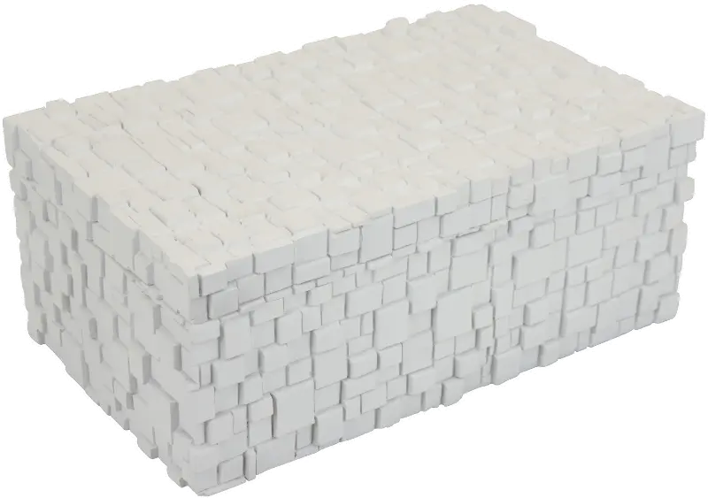 White Textured Decorative Box