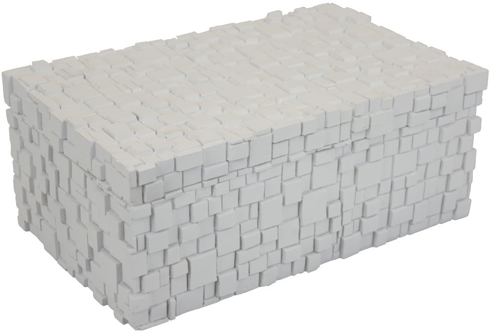 Geo White Textured Decorative Box