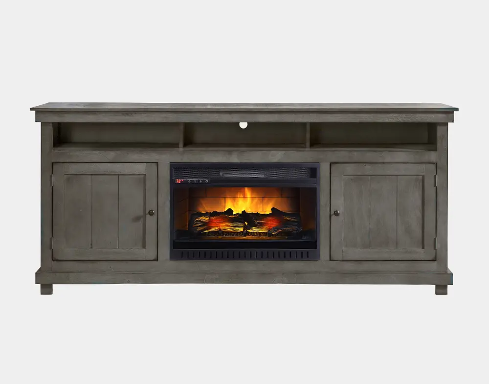 Lacosta 72  Gray Fireplace TV Stand-1