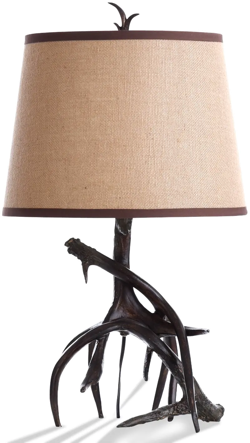Dalton Antler Brown Table Lamp