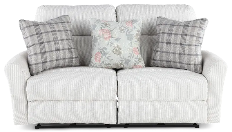 Chappy Pebble Gray Power Reclining Loveseat