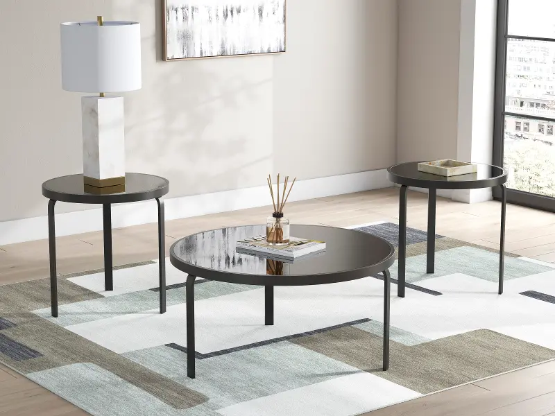 Dorylin Brown Table Set, 3 Pieces