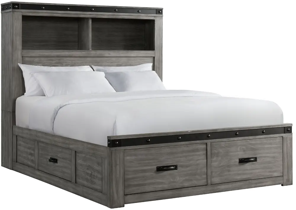 Wade Gray Full Storage Bed-1
