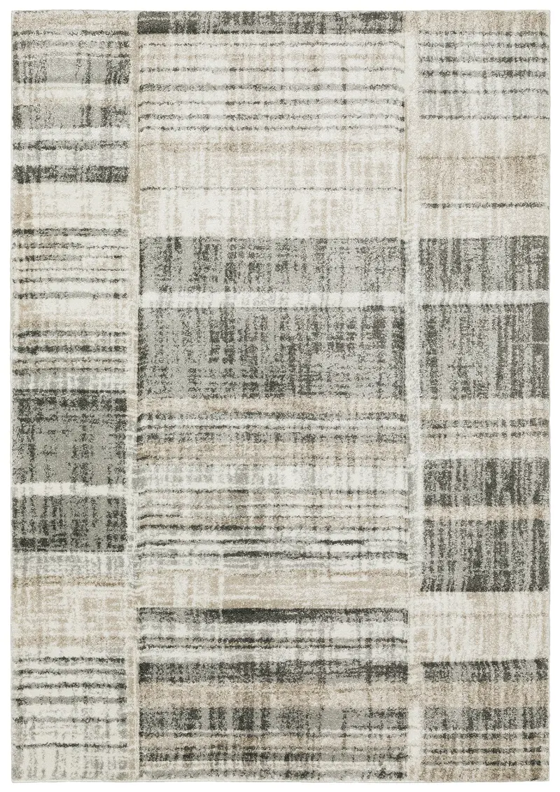 Cambria 5 x 8 Beige and Charcoal Area Rug