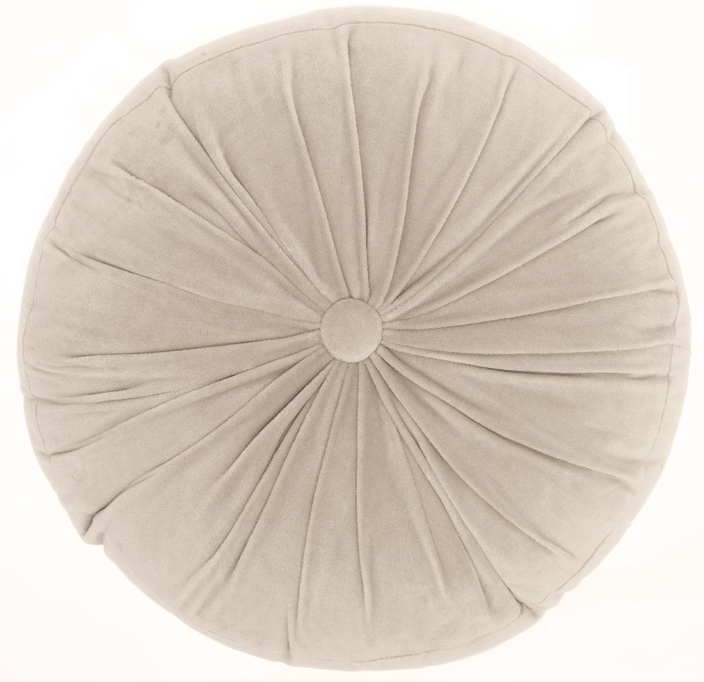Sofia Round Gray Throw Pillow