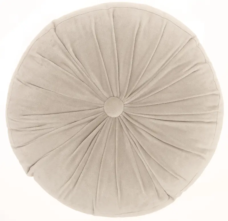 Sofia Round Gray Throw Pillow