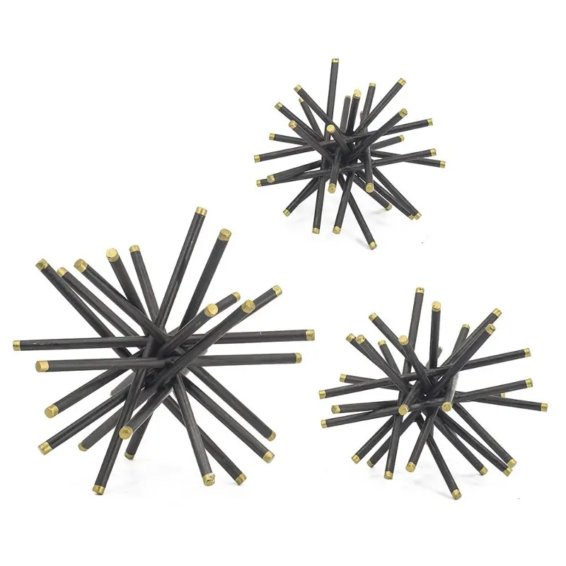 Small Iron Rod Black Statuaries