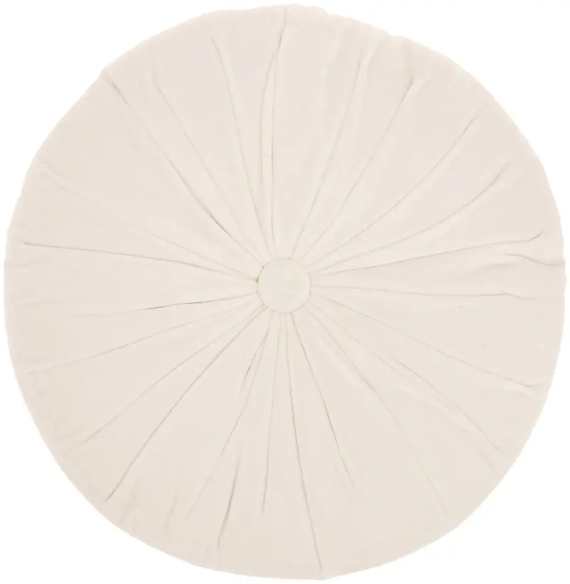 Sofia Round Light Gray Throw Pillow