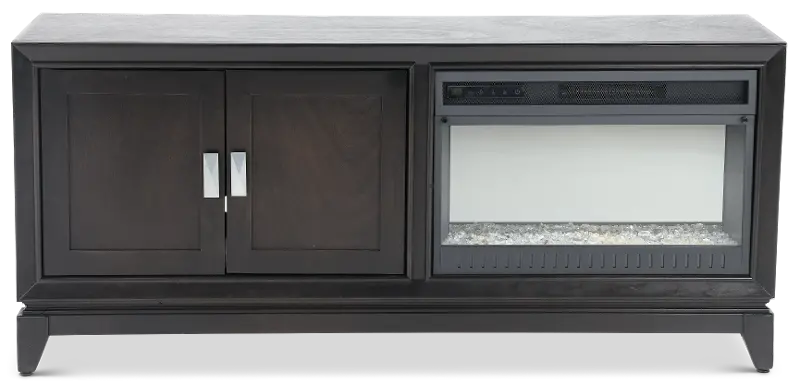 Bayshore Brown Fireplace TV Stand