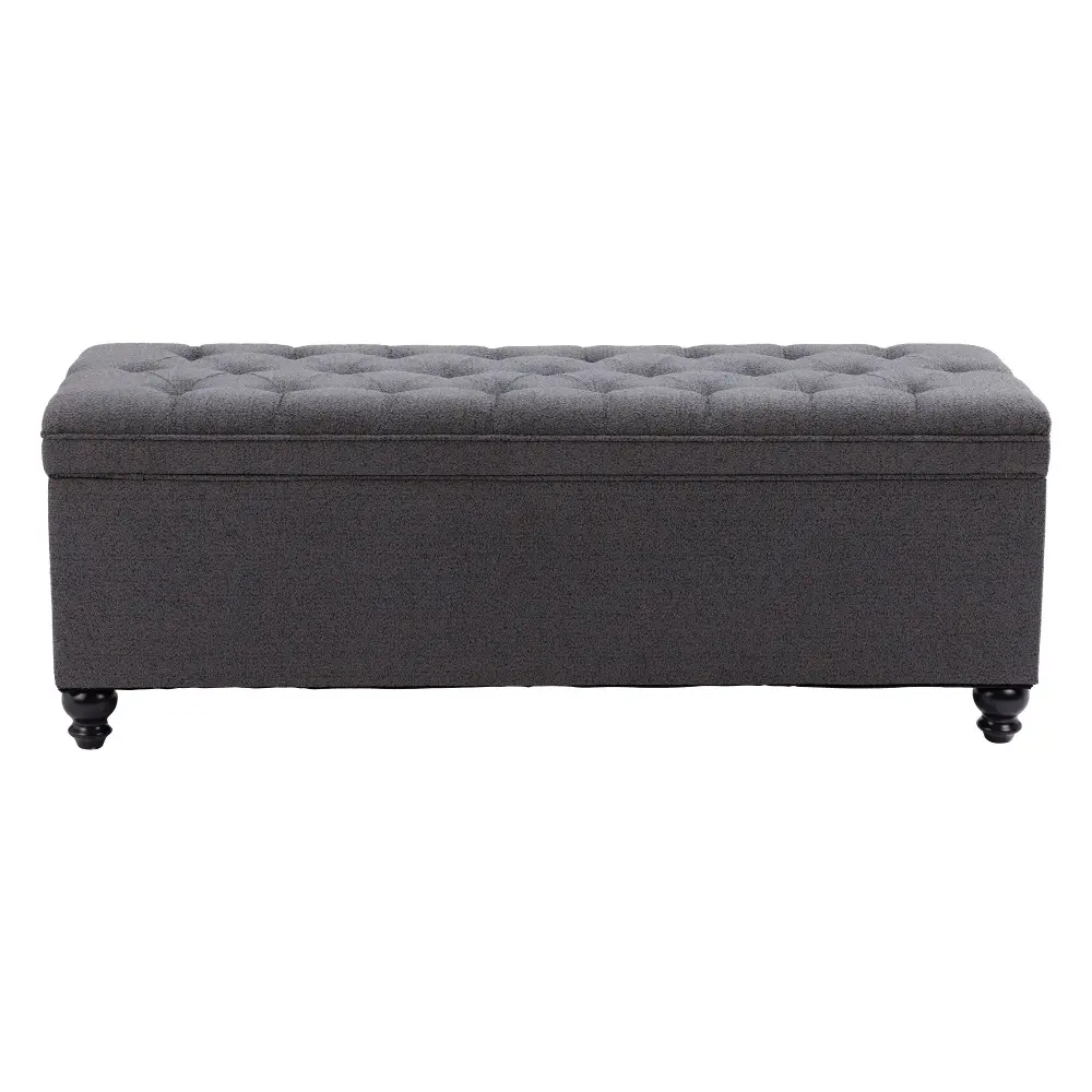 Hamilton Gravel Gray Storage Bench-1