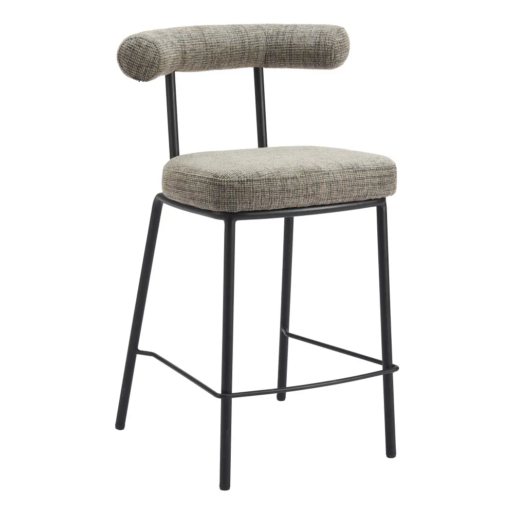 Kendall Green Tweed Counter Stool-1