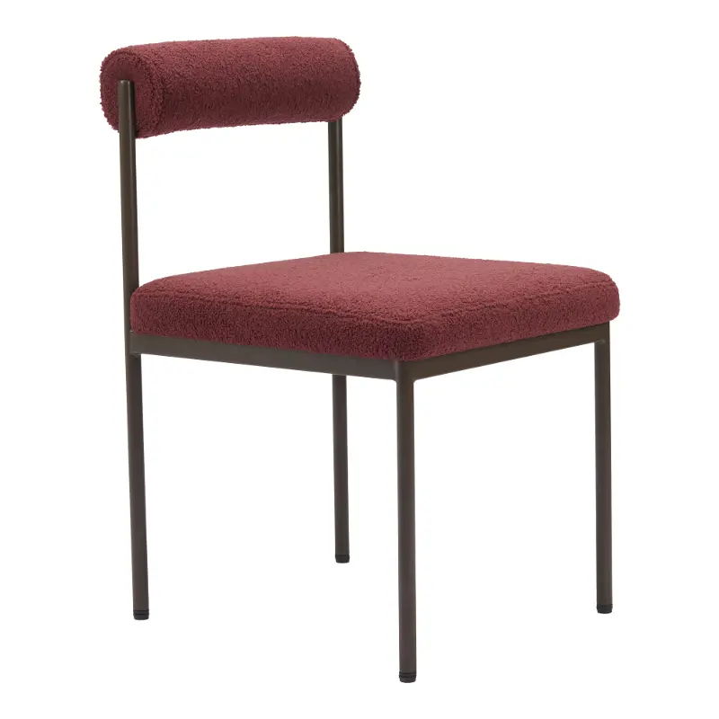 Luxe Red and Bronze Dining Chair
