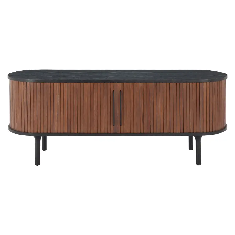 Kori Black and Walnut Entertainment Stand