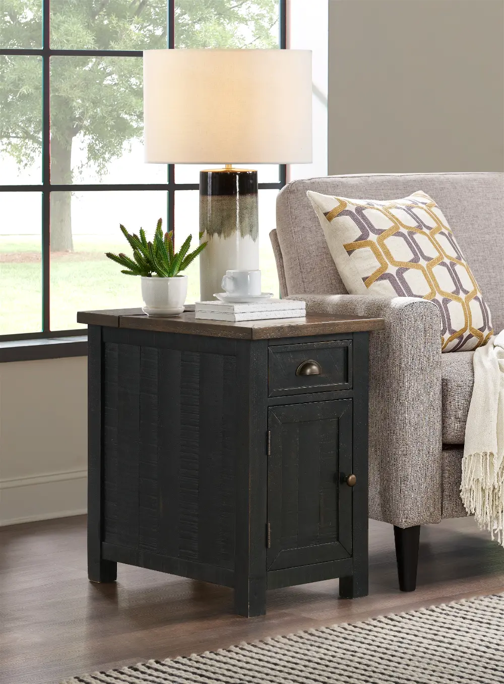 Monterey Black and Brown End Table-2