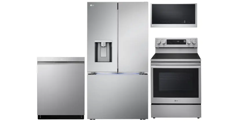 LG 4 Piece Electric Appliance Package - Stainless Steel