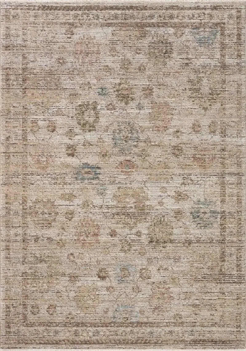 Priscilla 5 x 8 Ivory and Multicolor Area Rug