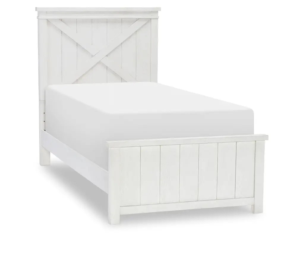 Flatiron White Twin Bed-1