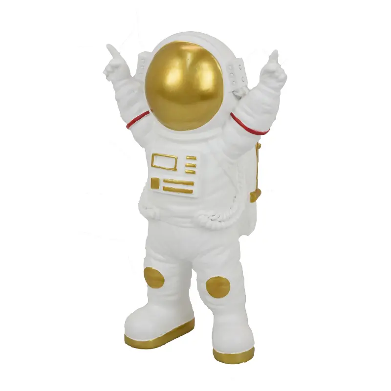 Gold and White Astronaut Decor