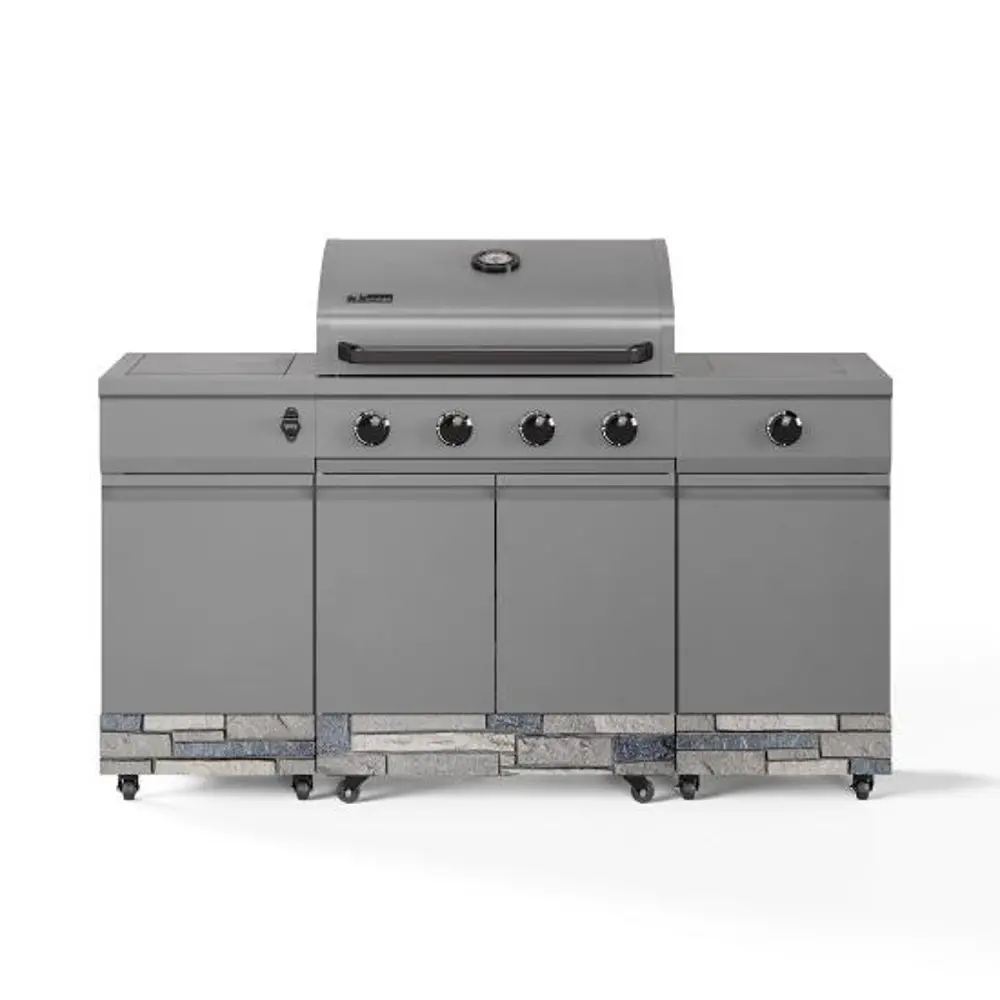 TDT-021-0102 Tytus Fresno 5-Burner LP/NG Convertible Grill in Gunmetal and Shadow Stone-1