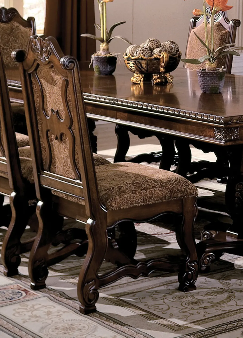 Traditional Cherry Upholstered Dining Room Chair - Neo Renaissance Collection-1