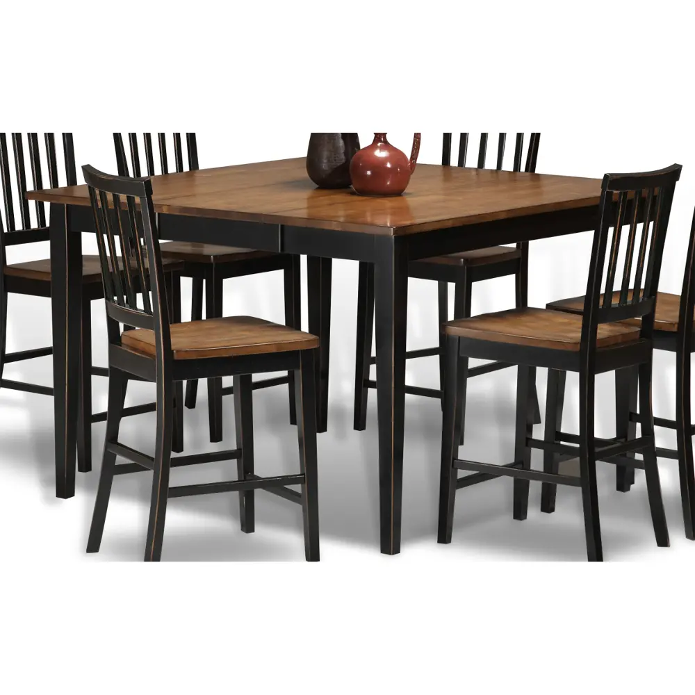 Black and Java Brown Gathering Dining Room Table - Arlington-1