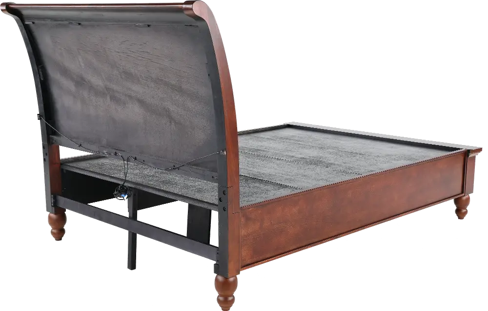 Cambridge Brown Queen Storage Bed-1