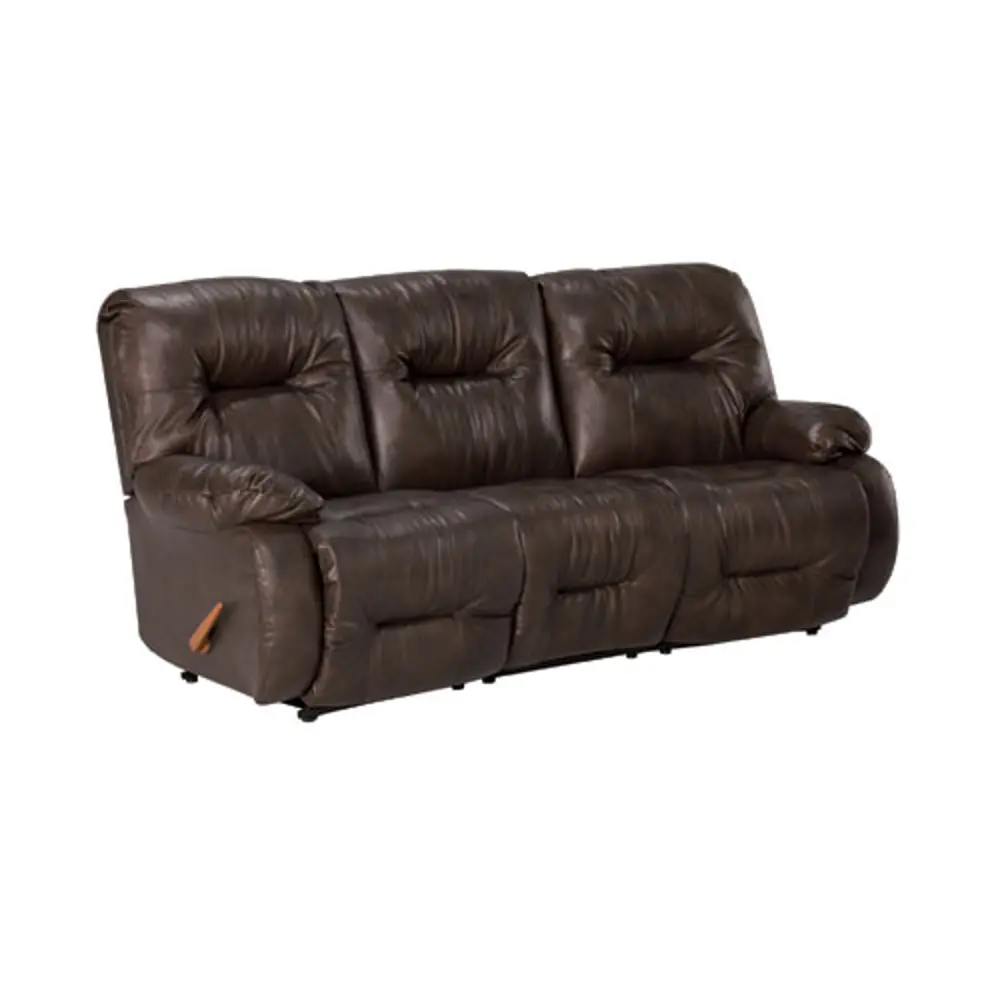 92 Inch Chocolate Leather Motion Sofa-1