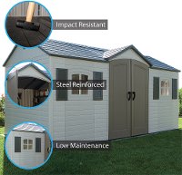 Lifetime 15 ft. x 8 ft. Side-Entry Garden Storage Shed ... Lifetime 15 ft. x 8 ft. Side-Entry Garden Storage Shed ...