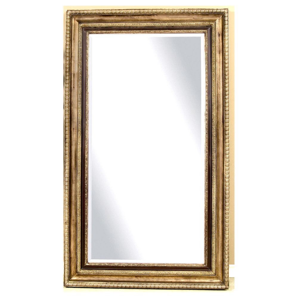 Champagne Gold Black Leaner Mirror Rc Willey Furniture