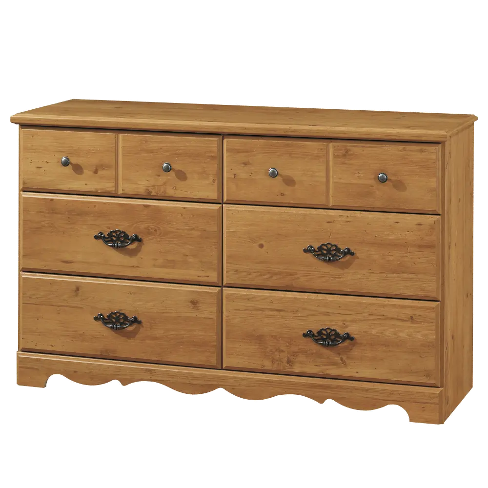 3232027 County Pine 6 Drawer Double Dresser - Prairie-1