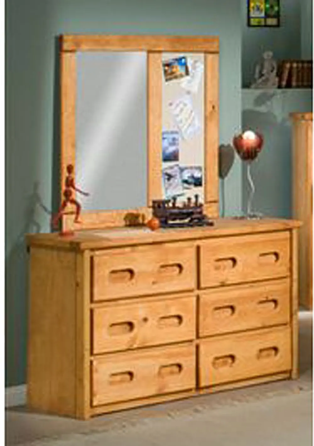 Palomino Cinnamon Rustic 6-Drawer Dresser-1