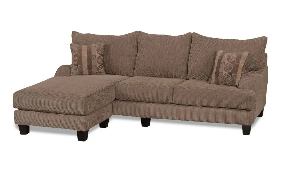 Casual Classic Brown Sofa-Chaise - Laguna-1