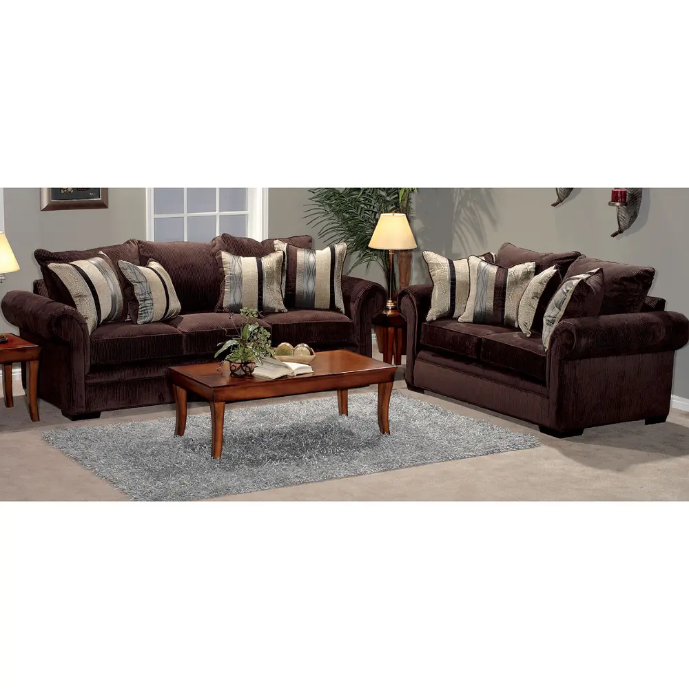 Northshore Chocolate Upholstered 2 Piece Room Group-1