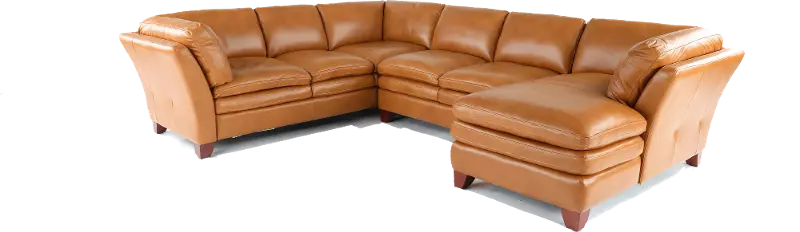 Sierra 3 Piece Right Facing Chaise, Caruso Leather Sectional Furniture Row