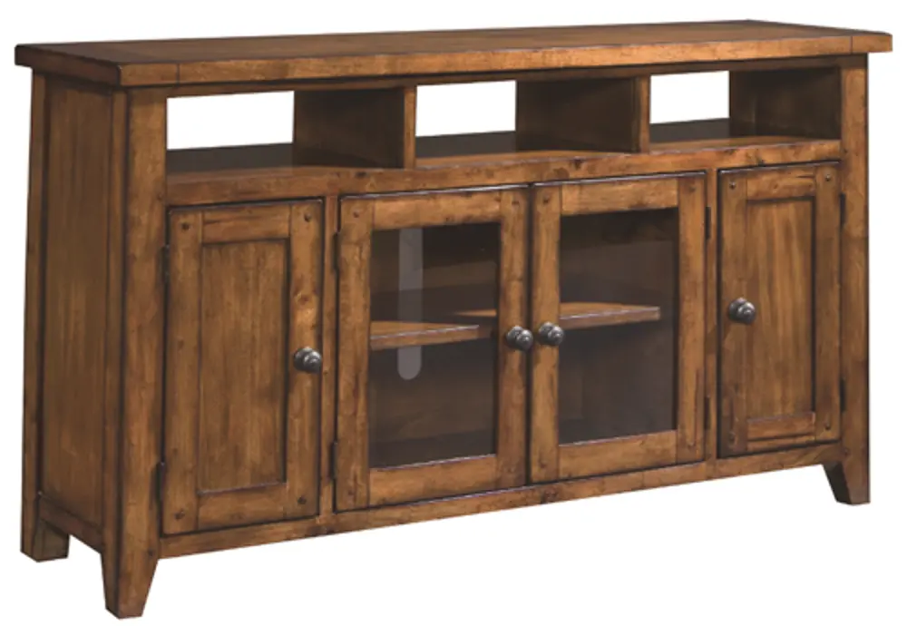 Saddle Brown Rustic 62 Inch TV Stand - Cross Country-1